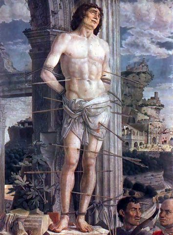 Quadro do pintor italiano Andrea Mantegna (c. 1431) interpreta o momento mais representativo da vida de São Sebastião
